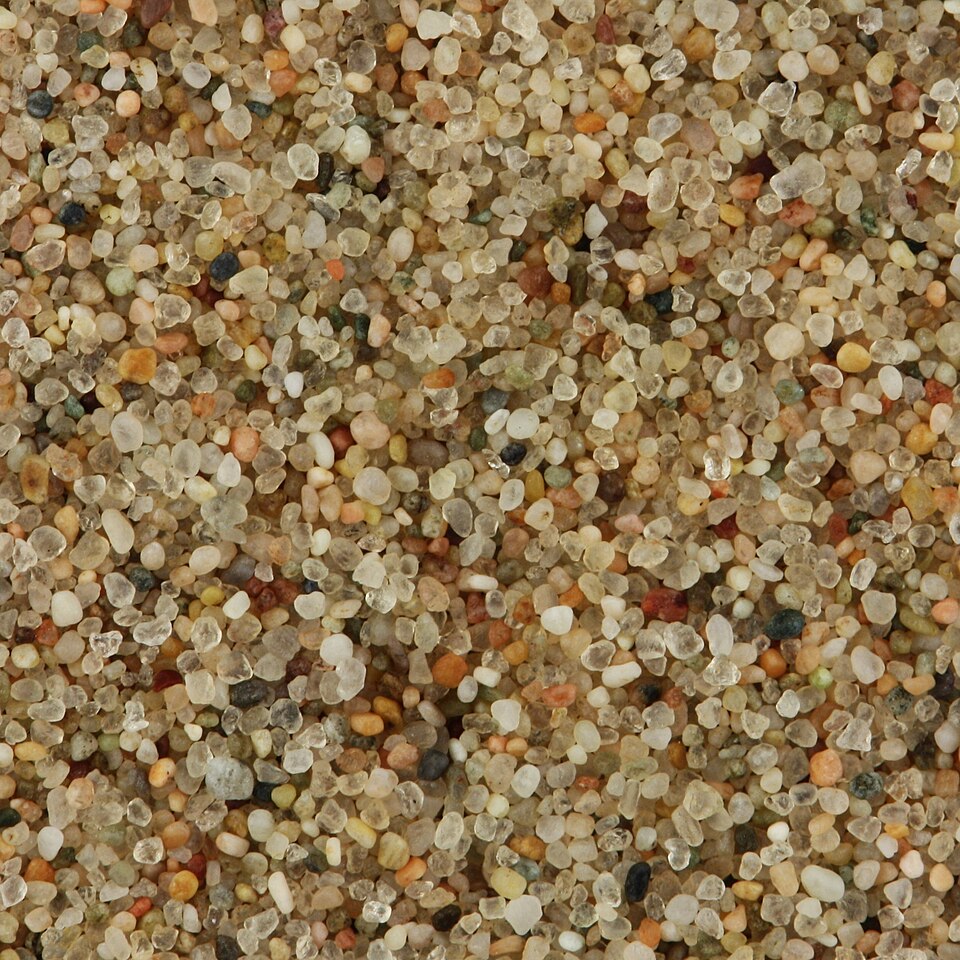 Sand in water