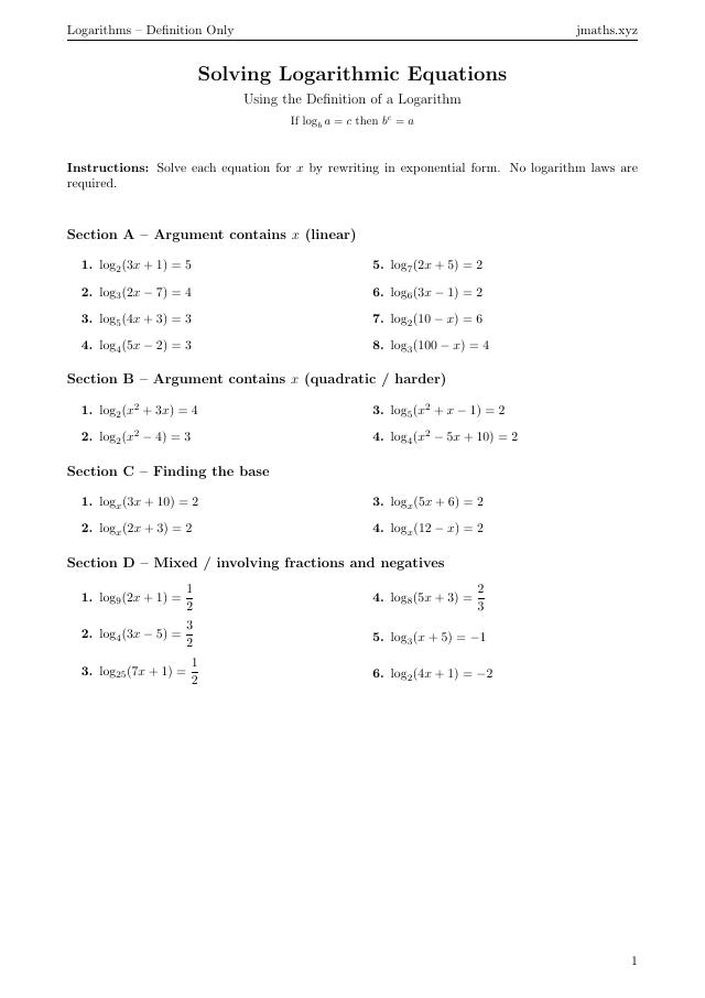 Rules of Logarithms preview