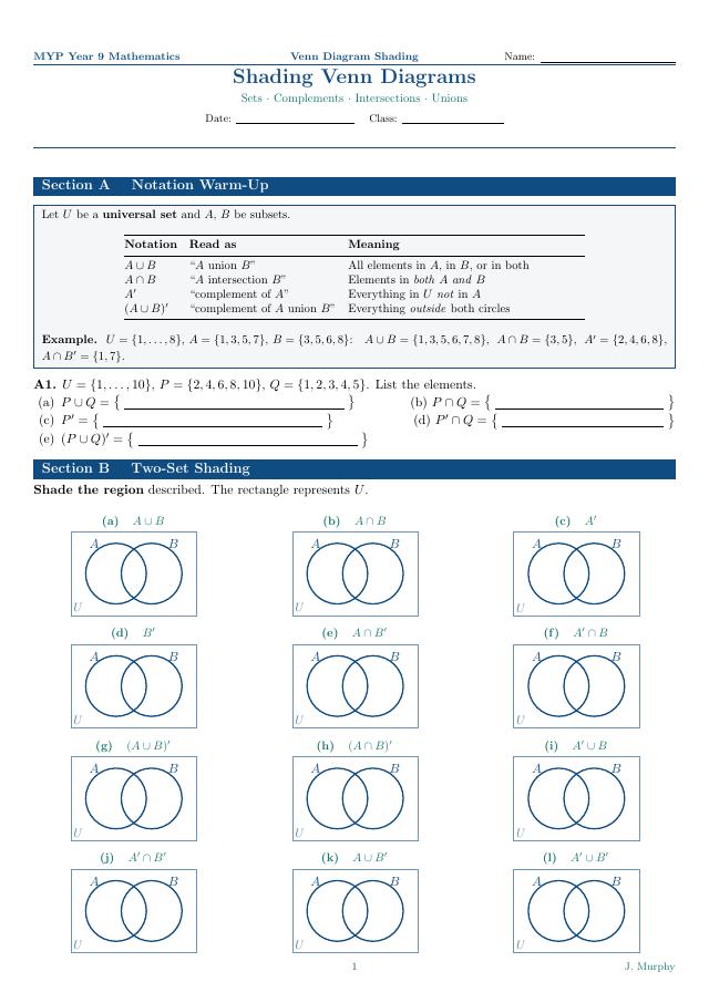 Venn Diagram Shading preview